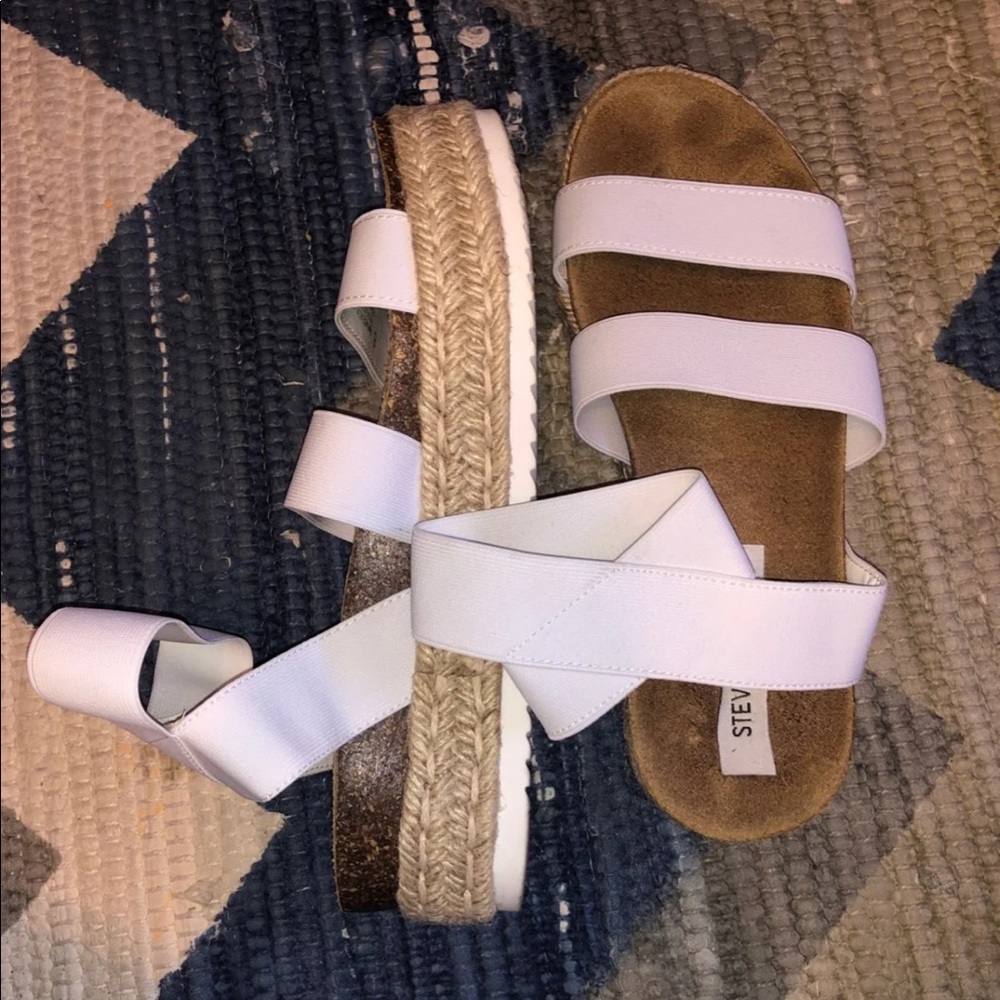 White Steve Madden Platform Shoes